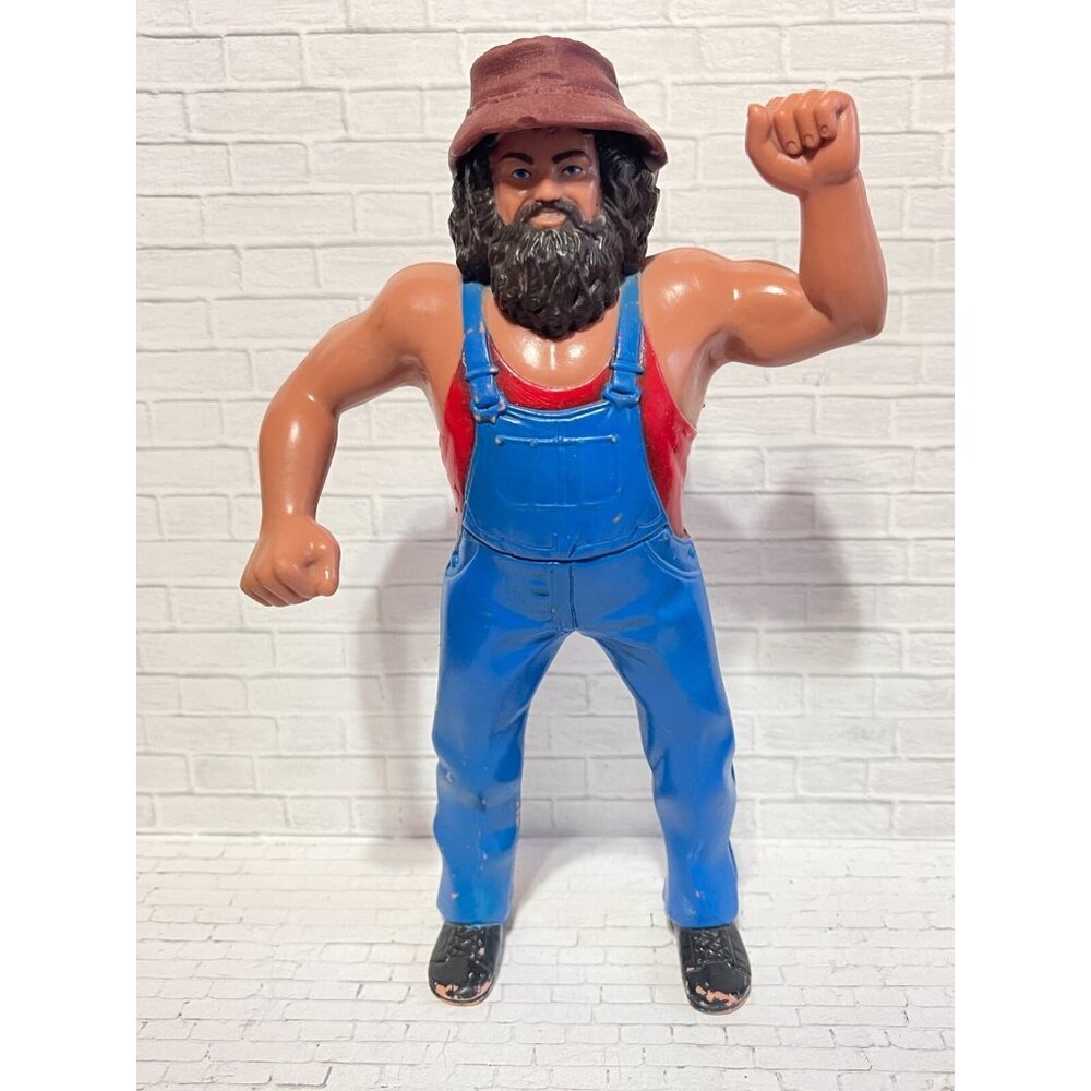 Vintage 1984 LJN Wrestling Superstars Figures - HILLBILLY JIM with HAT